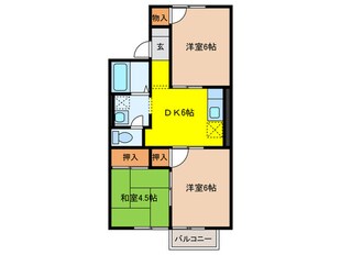 パルコート林Ⅱの物件間取画像